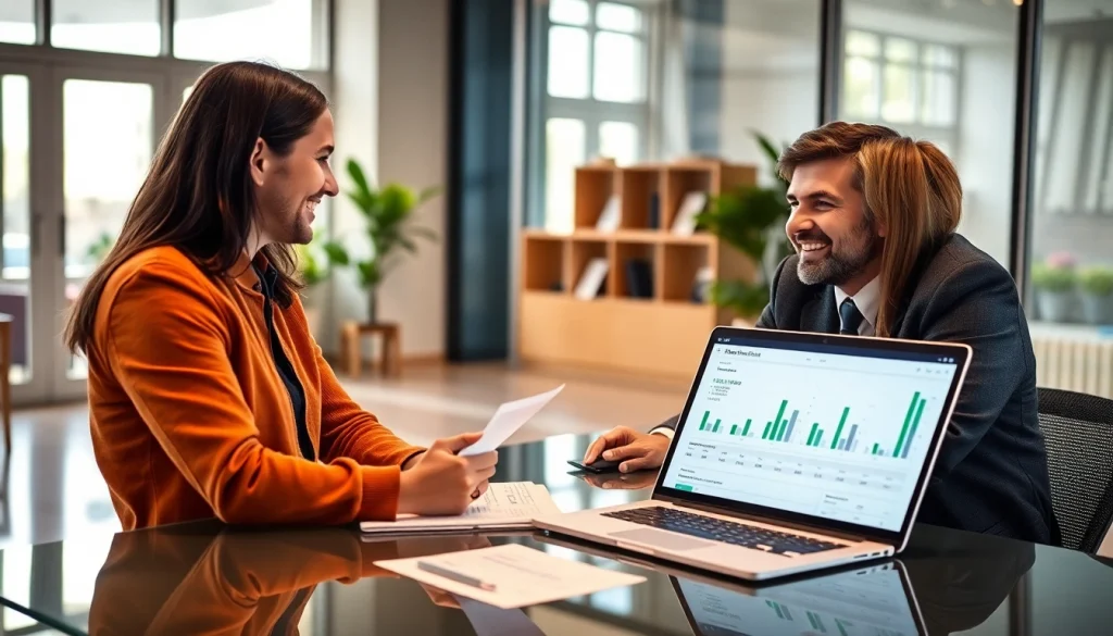 신용카드 현금화에 대한 상담을 받는 이미지, 금융 전문가와의 대화.