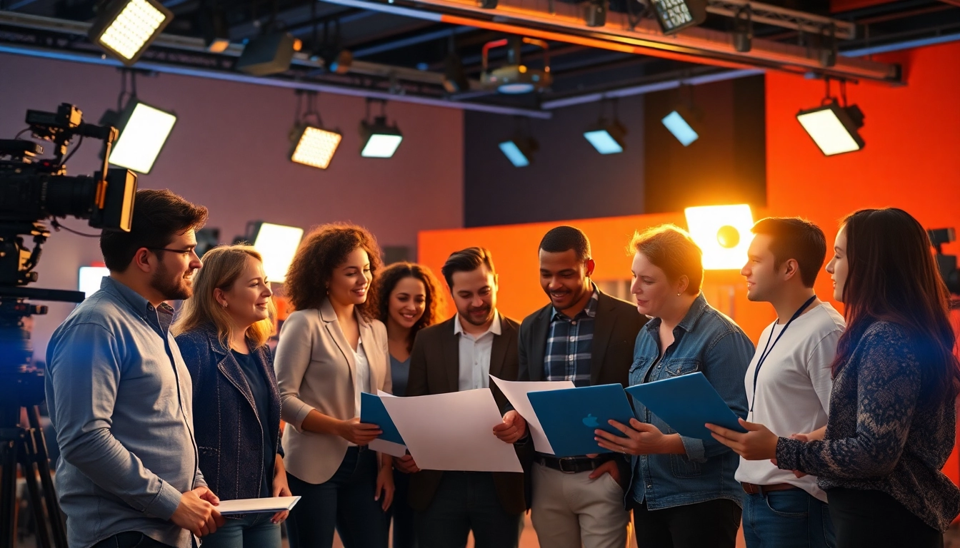 Showcasing a dynamic team at a Creative Video Production Agency collaborating on innovative projects.