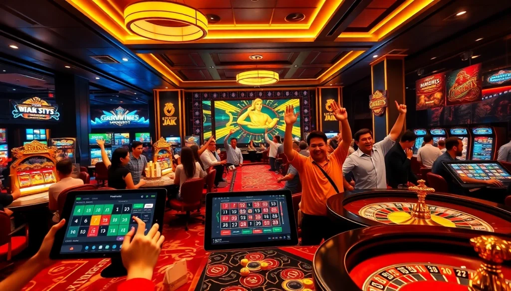 Exciting online gambling experience featuring games from https://uu88.blog/ with vibrant casino atmosphere.