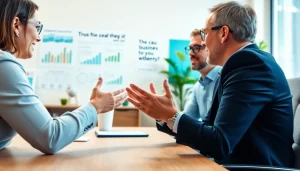 Boost vital skills with a business coaching service between a coach and client in a bright office.