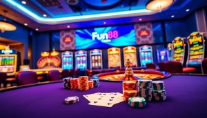 Exciting gaming experience at Fun88 casino with poker and roulette.