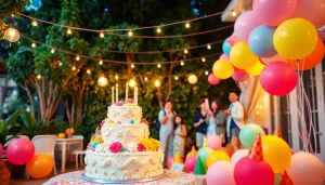 Celebrate a vibrant Singapore birthday party with colorful decorations and joyful guests.