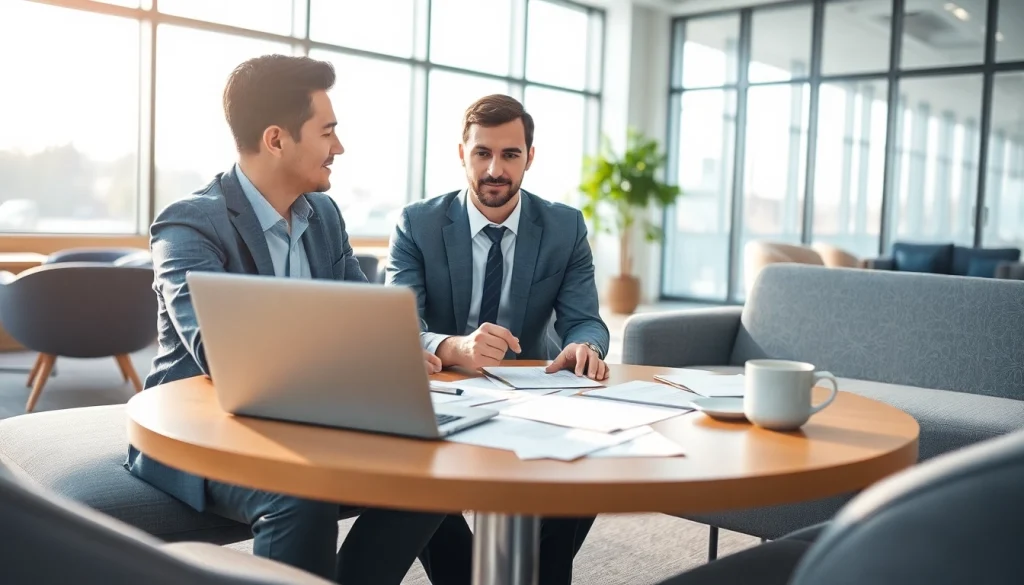 Engaging professional interaction by an expert led warranty company demonstrating trust and assurance.