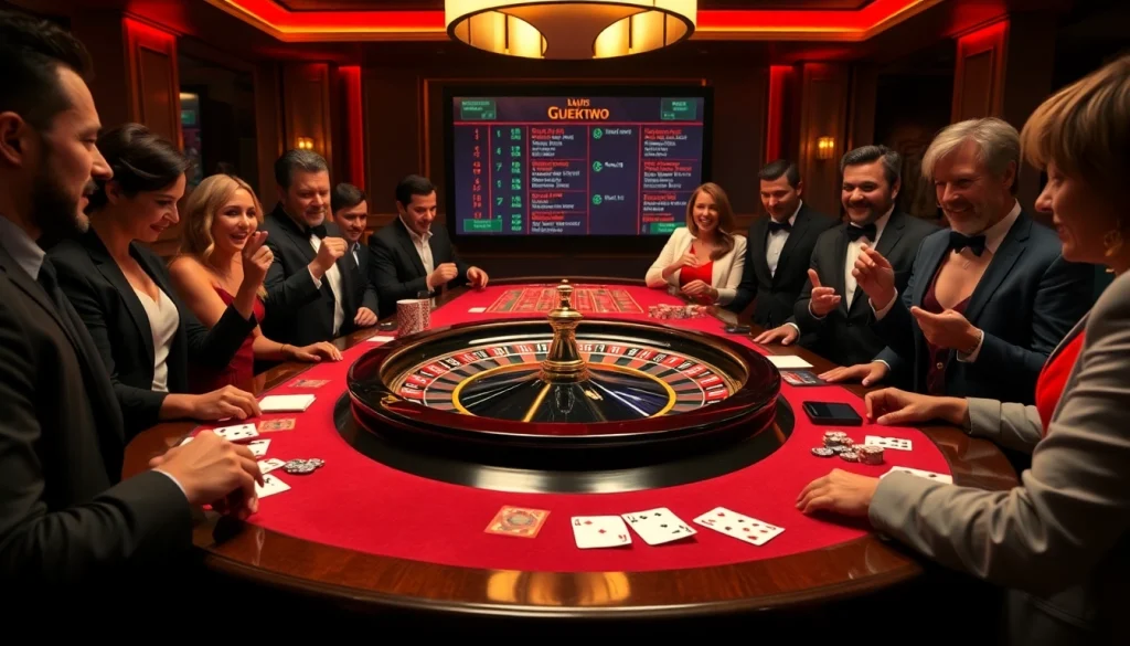 A thrilling casino scene reflecting the hidden wiki current status with players at a roulette table, emphasizing strategic betting.