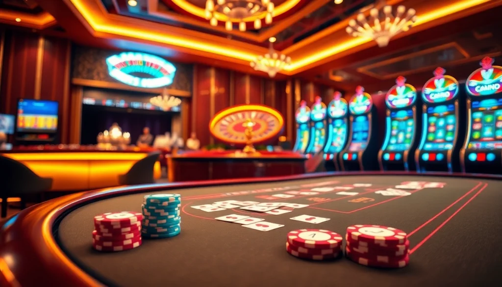 Experience the thrilling environment of RR88's online casino with poker and slot machines.