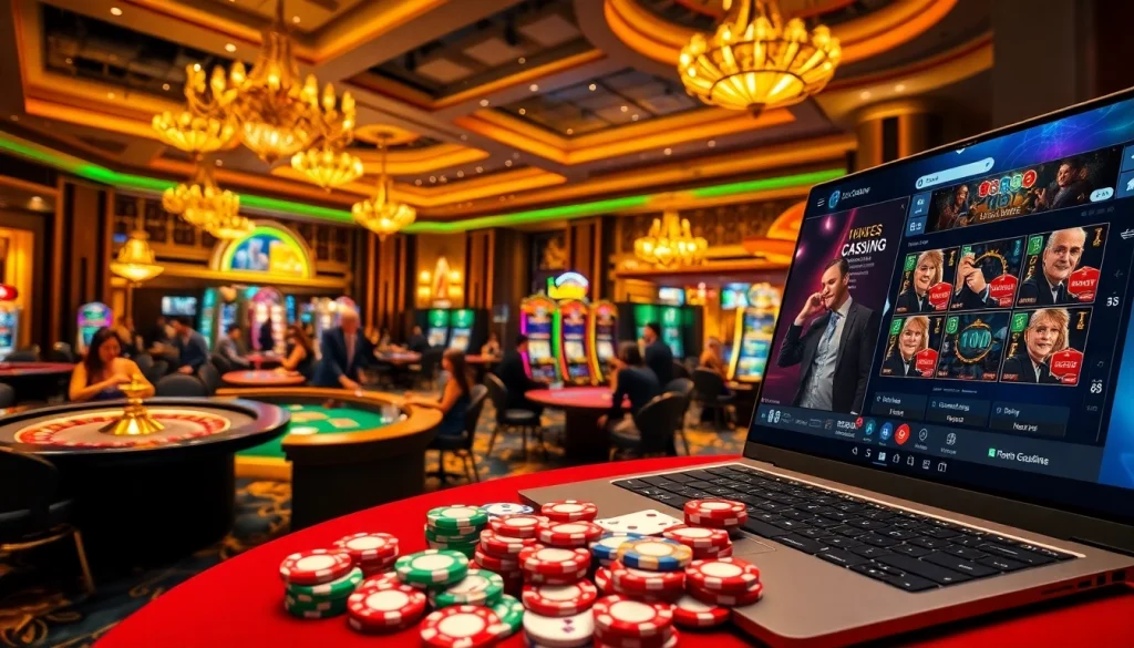 Experience thrilling casino action at https://kk55.global/ featuring vibrant tables, chips, and a luxurious atmosphere.