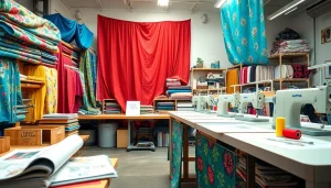 Bedrukte stoffen kopen in een kleurrijke stoffenwinkel met unieke ontwerpen.