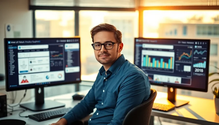 Engage in linkedin search data extraction at a professional workspace with data visualization.