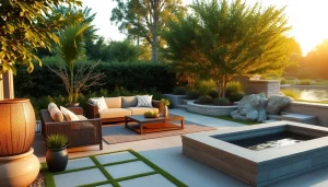 Experience Wellesley Outdoor Living featuring an elegant patio and serene garden, perfect for relaxation.
