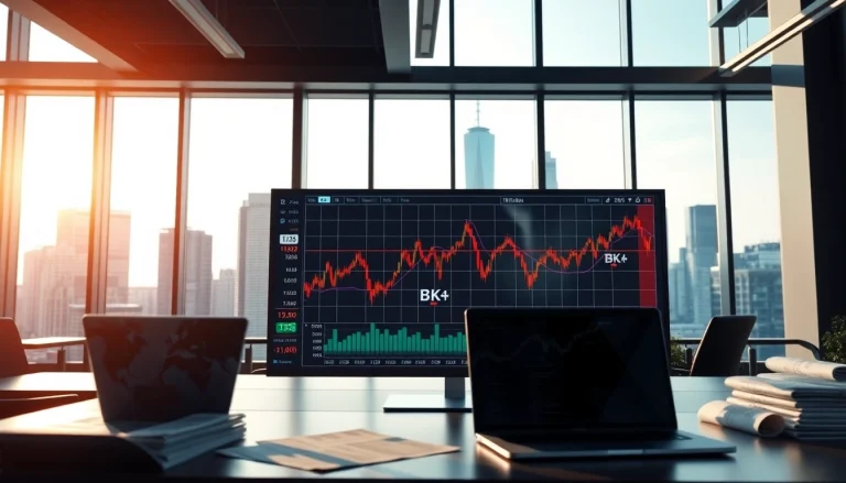 Analyze trends and changes in BK stock price with an engaging stock market chart.