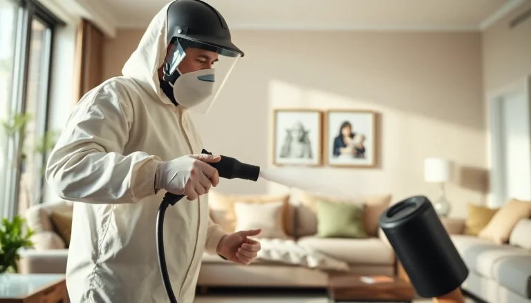 Effective bed bug removal process demonstrated by a professional pest control expert.